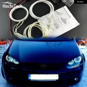 CCFL エンジェルアイキット ホワイト 6000K CCFL リング ヘッドライト VW フォルクスワーゲン ゴルフ 5 MK5 2003-2009