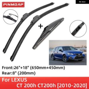レクサス CT 200H CT200H 2010-2020 フロント リア ワイパー ブレード ブラシ カッター アクセサリー Jフック 2010 - 16