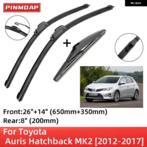 トヨタ オーリス ハッチバック MK2 2012-2017 フロントリア ワイパー ブレード ブラシカッターアクセサリー Jフック 2012 - 17