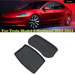 TPEフロント パッド マット リアカーゴトレイ アンダー トランク マット テスラ モデル3 ハイランド 2023 2024
