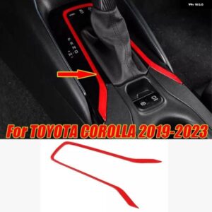 ABSレッド インテリア ギア シフト パネル トリム カバー 装飾 トヨタ カローラ2019-2023