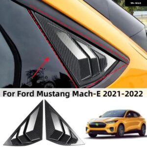 カーボン/光沢ブラック カーリアサイドウィンドウスクープルーバーカバー フォード エレクトリックホース マスタング マッハE 2021-2022