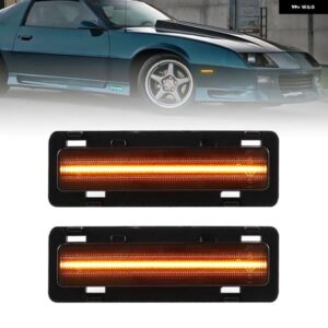 シボレー シボレー カマロ 1982-1992 スモークレンズ LED サイドマーカーランプ アンバー フロントサイドフェンダー リフレクター ライト 2個