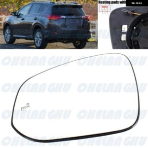 トヨタ RAV4 2014 - 18 カーアクセサリー 左側バックミラー ガラス ヒーター付き ブラインド スポット