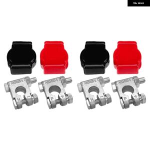 バッテリー端子2個 バッテリー端子マイナスプラス鉛 合金 製 プラスチック カバー 付きキット