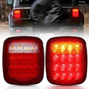 ジープ ラングラー CJ TJ YJ トラック トレーラー バン LED テールライト ブレーキ ストップランプ ドライビング リバース ライト ウィンカー シグナル レッ