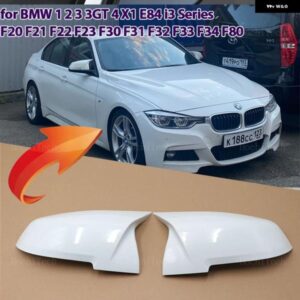 ホワイト M スタイル リアビュー エクステリア サイドミラー キャップ BMW 1 2 3 3GT 4 X1 E84 M2 I3シリーズ F20 F21 F22 F23 F30 F31 F32 F33 F34 F80