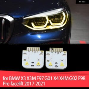 イエロー デイタイム ライト DRL ボード 63117466108 アダプティブ LED ヘッドライト エンジェルアイ BMW X3 X3M F97 G01 X4 X4M G02 F98 2017-2021
