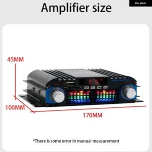 LDZS 12V フィーバー HIFI オーディオ ハイパワー ミニ 小型アンプ ホームカー BLUETOOTH アンプ アダプター 付属 EU