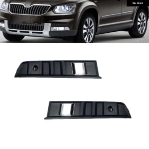 SKODA YETI 車用フロント バンパー フォグランプ フレーム カバー フォグランプ グリル カバー フロント デイタイム ランニング ランプ グリル