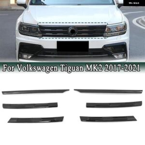 フロント バンパー レーシング グリル モールディング トリム カバー フォルクスワーゲン ティグアン MK2 2017-2021 スタイリング 外装 装飾 トリム