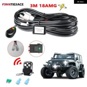 2M/3M 車用作業灯スイッチ ライトバー リモコン 配線 ハーネス 付き 車 12V 24V ボート トラック 480W ケーブル リレーワイヤー