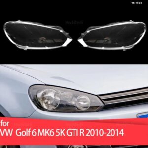 フォルクスワーゲン VW ゴルフ 6 MK6 5K GTI R 2010-2014 車用右 ヘッドライト シェルランプシェード クリアレンズ カバー ヘッドライト カバー