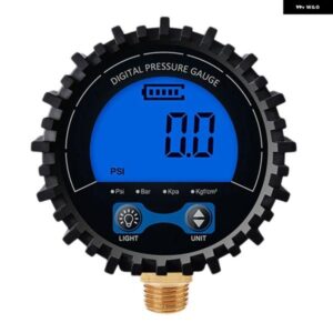 4X タイヤエア圧ゲージ デジタルタイヤテスター ディスプレイ エア圧マノメーター クイックコネクトカプラ スレッド 1/4