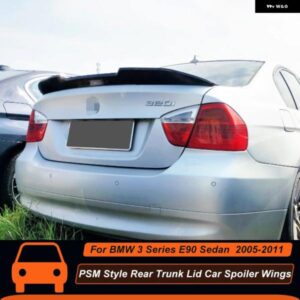 BMW 3シリーズ E90 318I 320I 325I 330I セダン PSM スタイル カーリア トランク リッドスポイラー ウィング カーボンブラック 外装 アクセサリーパーツ
