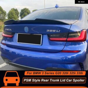 BMW 3シリーズ G20 318I 320I 325I 330I セダン PSM スタイル カーリア トランク リッドスポイラー ウィング カーボンブラック 外装 アクセサリーパーツ