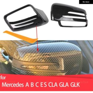 カーボンルック バックミラー キャップ ウィングサイドミラー カバー メルセデス ベンツ W176 W246 W204 W212 W221 C117 X204 X156 2個
