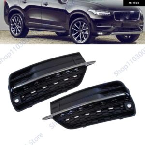 ボルボ XC90 2016 - 19 車用フロント バンパー フォグランプ カバー アンダー グリル カバー ハニカムシェイプ フォグランプ ベゼル