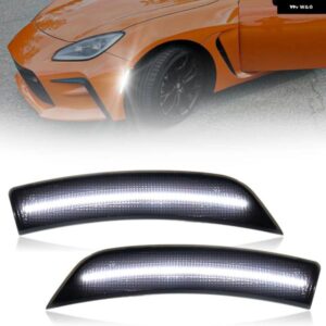トヨタ GR86 ZN8 スバル BRZ ZD8 2022 2023 2024 スモークレンズ ホワイト LED フロントサイド マーカーライト 2個