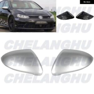 カーアクセサリー VW ゴルフ 7 7.5 2013 - 20ペア 左+右 シルバー塗装ミラー カバー キャップ