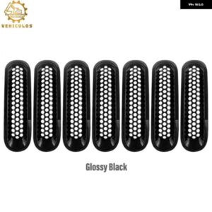 オートフロント グリル メッシュインサート トリム クリップイン グリル カバー ガード JEEP WRANGLER JK 2007-2017 車 外装 パーツ