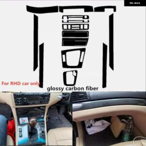 RHD 5Dカーボンカー インテリア デカール トリム BMW -3シリーズE46 1998-2005
