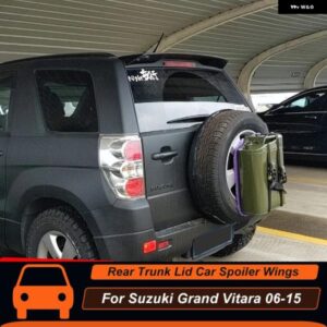 スズキ グランド ビターラ 2006-2015 リアルーフ トランク リッド ダックテール カースポイラー ウィング ABS ブラック シルバー カーボンカラー