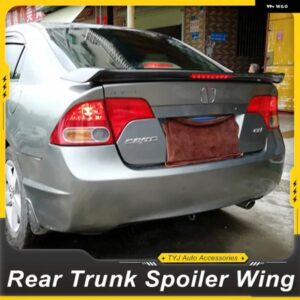 ホンダ シビック 8代目 セダン 2006-2011 リア トランク リッド カースポイラー ウィング SI スタイル デザイン 外装 アップグレード アクセサリーパーツ