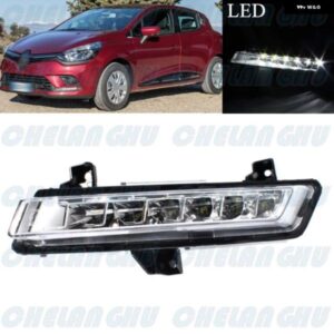 ルノー クリオ 2016 - 19 左側フロント バンパー LED DRL デイタイム ランニングライト ランプ 266007864