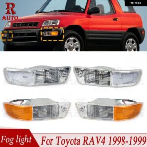 車用フロント バンパー フォグランプ フォグランプ アセンブリ カー スタイリング デイ用運転ランプ ワイヤー付き トヨタ RAV4 1998 1999
