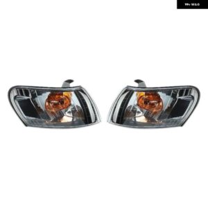 2個 車用フロントコーナーランプ ライトレンズ ブラック トヨタ カローラ AE100 E100 AE101 1993-1997 シグナルランプ ワイヤー ハーネス なし