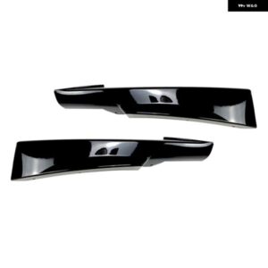 ブラックフロント バンパー リップコーナーカバー トリム ロア プロテクター スプリッタースポイラー BMW E90 320I 330I M-TECH LCI用