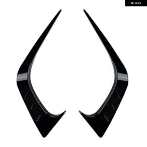 車用フロント バンパー スプリッタースポイラー フォグランプ カナード ホンダ シビック 11代目2021+グロッシーブラック