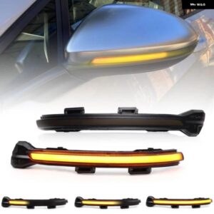 VW ゴルフ MK7 2012-2018 トゥーラン MK2 2015-2018 LED サイドミラー ランプ アンバー サイド リアビュー ダイナミック ウィンカーライト 2個