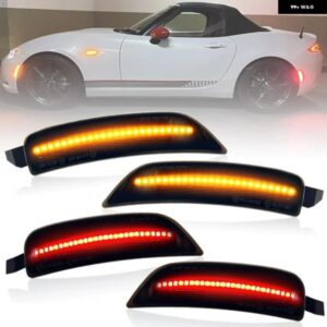 マツダ MX-5 MX5 ミアータ 2016-2023 クリアスモークレンズ LED サイドマーカーランプ アンバー フロント レッド リアサイドフェンダー リフレクター ライト