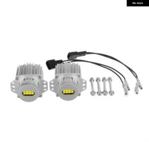 エンジェルアイズ CANBUS 80W LED ヘッドライト マーカーライト バルブ 2個 - BMW E90 E91 3シリーズ 2005-2008 スーパーホワイト