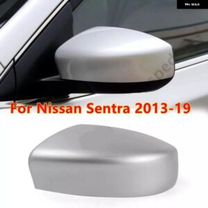 シルバー 左ハンドル 用席側車用バックミラー キャップカバー 日産 セントラ 2013-19