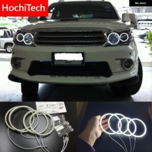 トヨタ フォーチュナー 2008-2010 超高輝度 SMD ホワイト LED エンジェルアイ 2600LM 12V リングキット デイタイム ランニングライト DRL