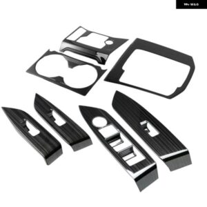 1セット 車用 ギア シフト コンソール パネル カバー トリム カップ ホルダー カバー ドアウィンドウスイッチカバー マツダ CX-5 CX5 2017-2020 LHD