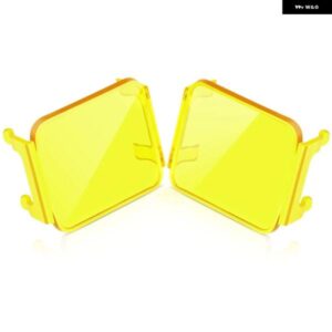 3インチ LED ポッド ワークライト アンバー フォグ日や雨日もカバー LED ドライビングライト シールド イエローシェル