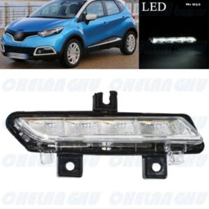 ルノー キャプチャー 2013 - 17 左側フロント バンパー LED DRL デイタイム ランニングライト ランプ 266059493R