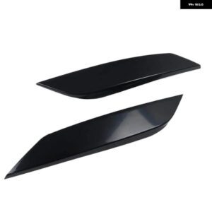 2個 車用 ヘッドライト アイブロウカバー アクセサリー ランプフード ステッカー 日産 350Z 2ドア 03-08 ブラック