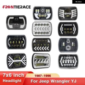 車用 ヘッドライト 5X7/6X7 LED DRL 最高輝度 トヨタ ピックアップ トラック ハイロービーム ハローカーライト 30000LM 400W カーアクセサリー 1個 2個