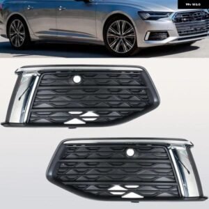 フロント バンパー フォグランプ ベゼル カバー アウディ A6 C8 2019 - 21 車用 フォグランプ アンダー グリル カバー 4KD807647 4KD807648