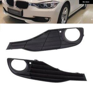 ブラック フロント ドライブサイド フォグライト ランプ ベゼル カバー フォグランプ トリム キット グリル カバー BMW 320I 328D 2012 - 15