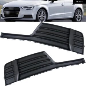 1/2PCS フロント バンパー フォグランプ グリル カバー アウディ A3 ハッチバック 2016 - 20 ABS フォグランプ フレーム カーアクセサリー