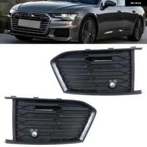 車用フロント フォグランプ アセンブリ フォグランプ カバー グリル アウディ A6 C8 2019 スポーツ バージョン フロント バンパー アンダー フォグランプ