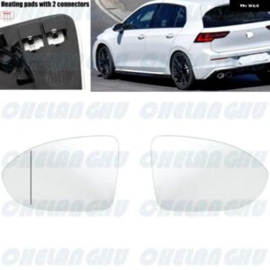 1ペア ヒーター付きバックミラー ガラス VW ゴルフ 8 MK8 LHD 2020 - 23 カーアクセサリー 5H0857521 5H0857522