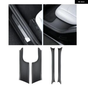 車用 フロントリア ドアシルストリップ ドアシル ストリップ シート アンチキック パッド コーナーガード テスラ モデルY 2021-2024