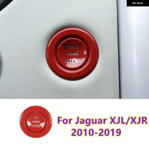 赤色外観 スタート ボタン イグニッション スイッチリング トリム ジャガー XJL 2010-2019